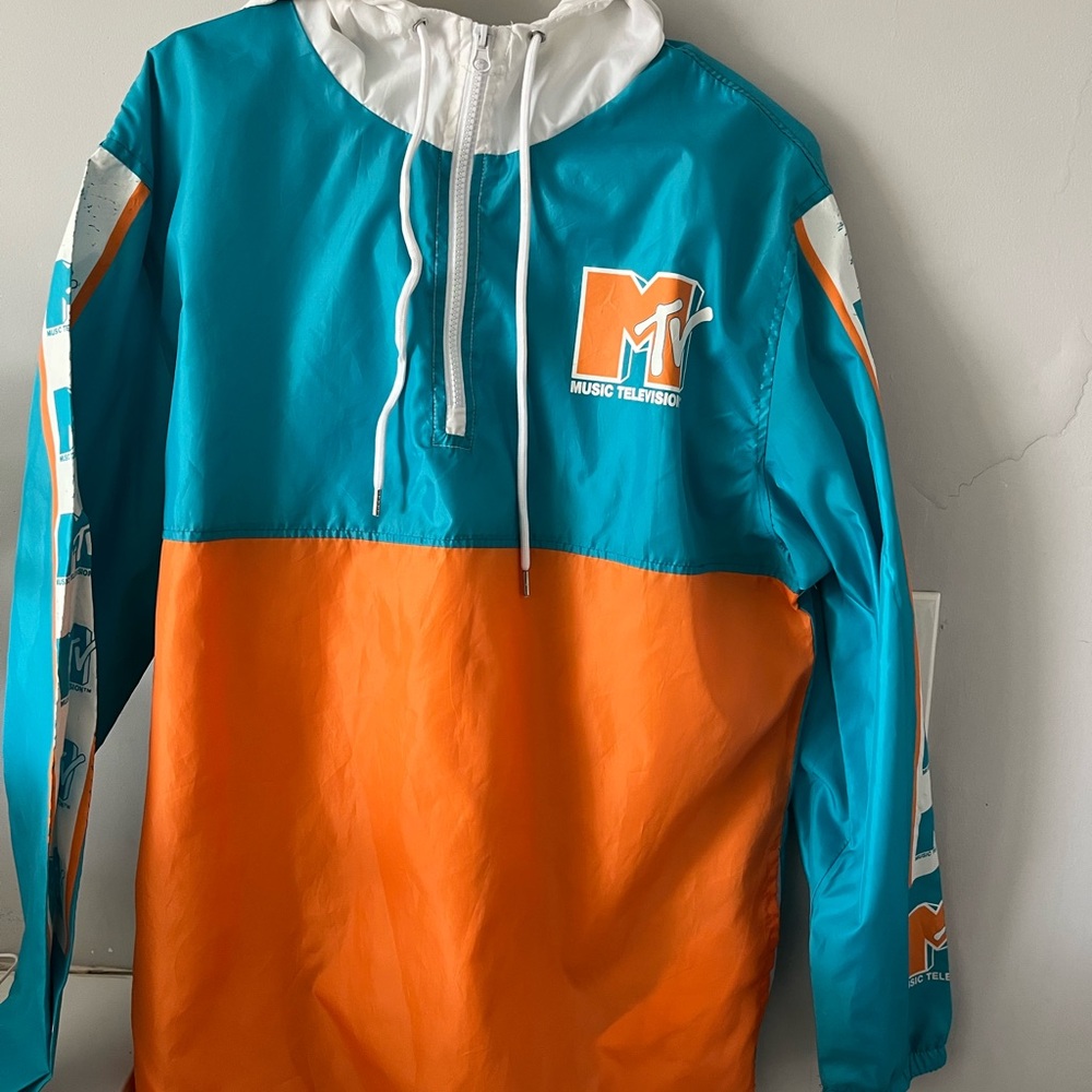 MTV Men's Teal and Orange Swim Jacket